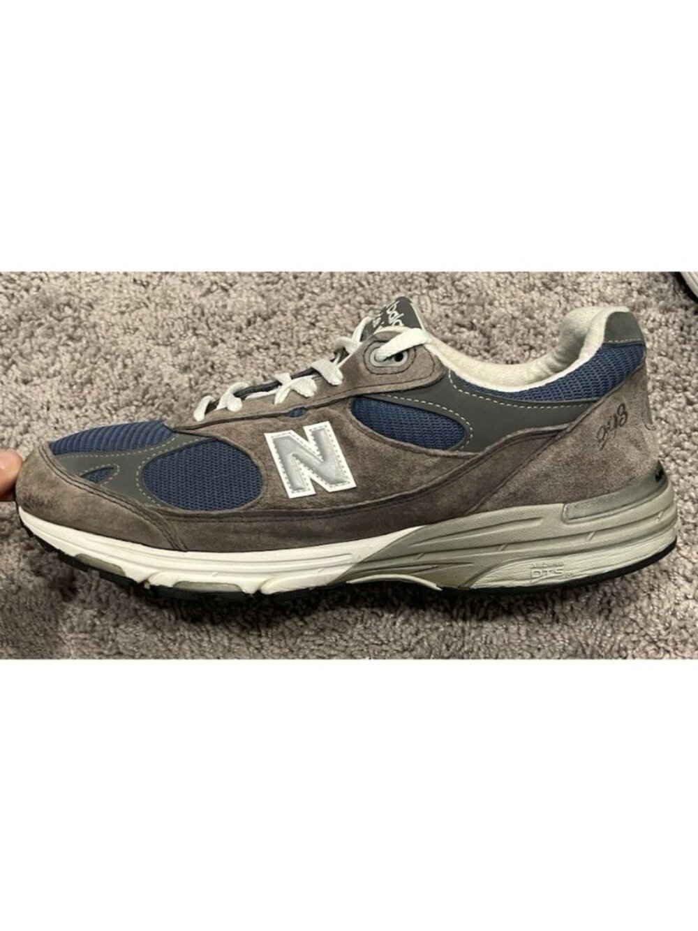 New Balance Mens 993 Made In USA Blue Running Shoes Sneakers Size 12.5 MR993VI